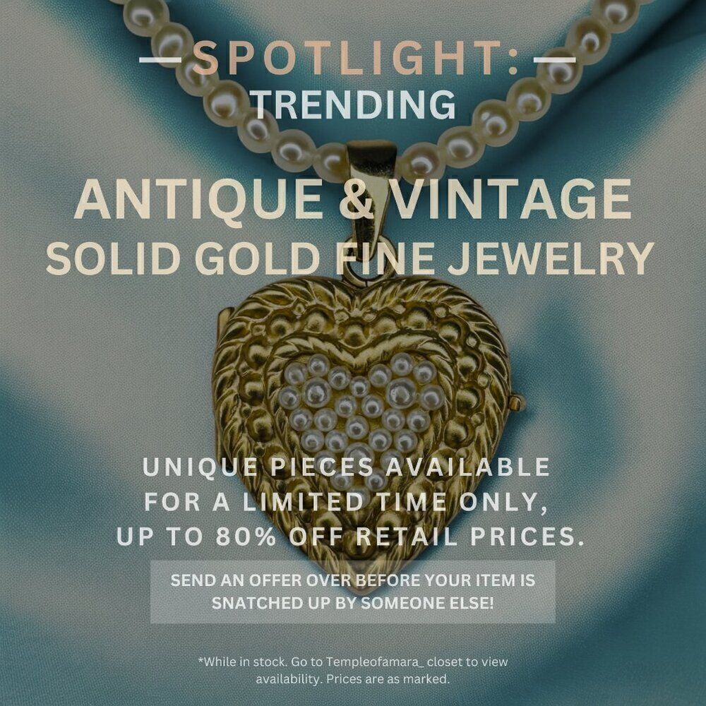 Vintage Estate & Antique Fine Jewelry Sale! Solid Gold 10k 14k 18k Fast Shipping